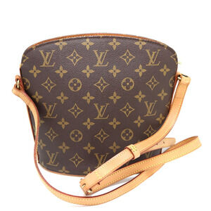 Louis Vuitton Drouot Monogram Canvas Shoulder Bag Brown